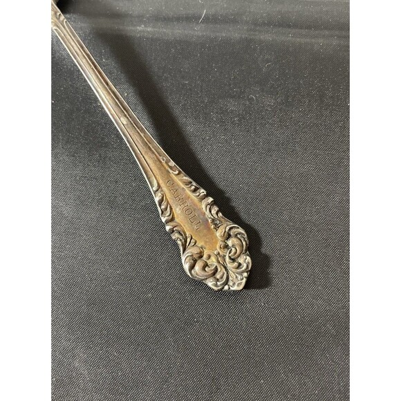 Vintage Oneida Community Silverplate Spoon Ornate Floral Pattern Tarnished - Picture 3 of 4